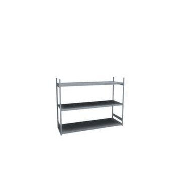 Weitspannregal,Grundfeld,HxBxT 2000x2570x835mm,Fachl. 350kg,3xStahlboden
