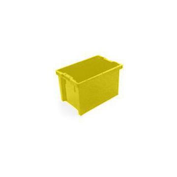 Drehstapelbehälter, HxLxB 350x600x400mm, 65l, PP, gelb, Wände geschlossen