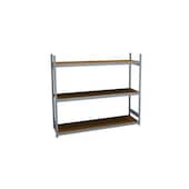 Weitspannregal,Grundfeld,HxBxT 2000x2320x635mm,Fachl. 350kg,3xHolzboden