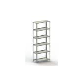 Aktenregal,Grundfeld,HxBxT 1850x754x300mm,Fachlast 80kg,6xStahlboden,6 OH