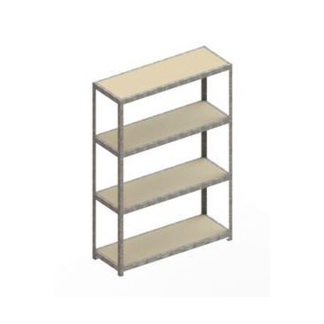 Weitspannregal,Grundfeld,HxBxT 2470x1704x600mm,Fachl. 500kg,4xHolzboden