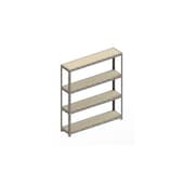 Weitspannregal,Grundfeld,HxBxT 1970x1704x400mm,Fachl. 500kg,4xHolzboden