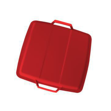 Auflagedeckel, PP, f. Mehrzweckbehälter Inhalt 90l, BxT 490x490mm, rot