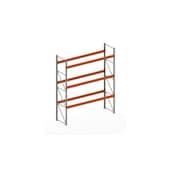 Palettenregal,Grundfeld,HxBxT 4400x3770x1100mm,Fachl. 3000kg,3xTraversen