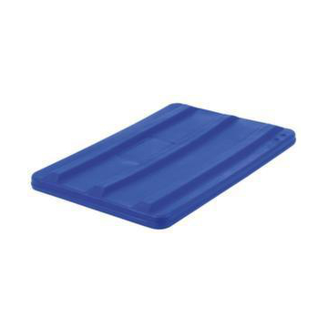 Auflagedeckel, PE, f. Rechteckbehälter Inhalt 135l, BxT 660x432mm, blau