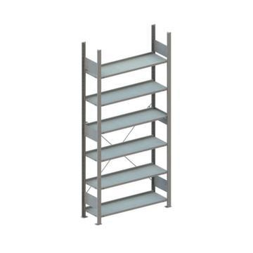 Lagerregal, Grundfeld, HxBxT 2200x1056x336mm, Fachl. 80kg, 6xFachboden