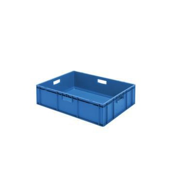 Euronorm-Stapelbehälter,HxLxB 210x800x600mm,78l,PP,blau,Wände geschlossen