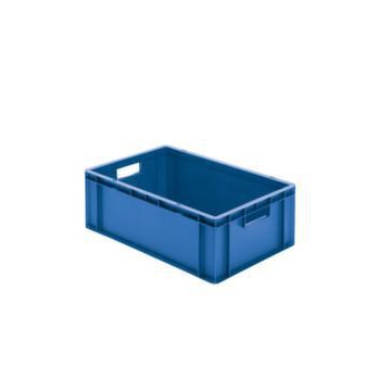 Euronorm-Stapelbehälter,HxLxB 210x600x400mm,40l,PP,blau,Wände geschlossen