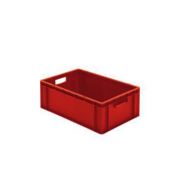 Euronorm-Stapelbehälter,HxLxB 210x600x400mm,40l,PP,rot,Wände geschlossen