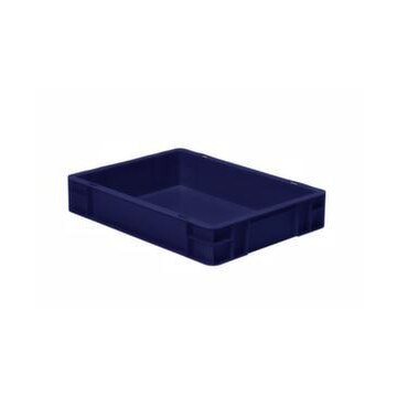 Euronorm-Stapelbehälter,HxLxB 75x400x300mm,7l,PP,blau,Wände geschlossen