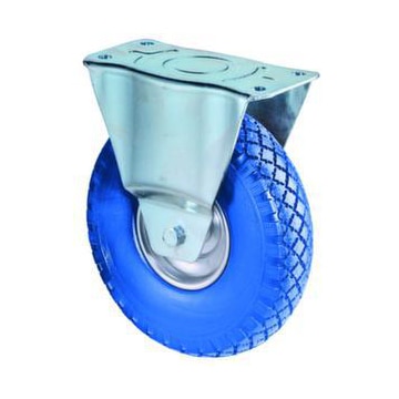 Bockrolle, Tragl. 160kg, ØxB 260x85mm, PU gerillt, Rollenlager
