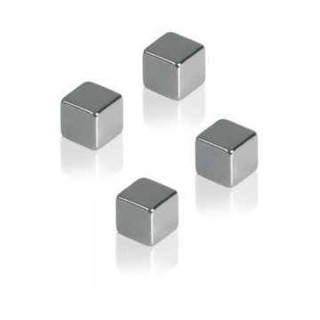 Würfelmagnet, Neodym-Magnet, HxBxT 10x10x10mm, silber, Haftkraft 3kg