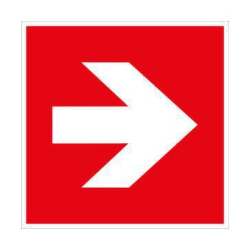 Brandschutzschild, Pfeil, Pfeil rechts/links, Aufkleber, Folie