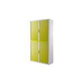 Querrollladenschrank,HxBxT 2040x1100x415mm,4xStahlboden,4 OH,Korpus weiß