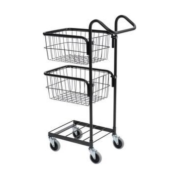 Miniwagen, Tragl. 50kg, 3 Etage(n), HxLxB 1065x650x360mm, schwarz