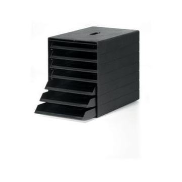 Schubladenbox, 7xDIN C4, Untertisch-/Wandmontage, HxBxT 322x250x365mm