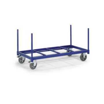 Rungenwagen,Tragl. 1200kg,Ladefl. LxB 1300x800mm,Plattform offen,4 Rungen