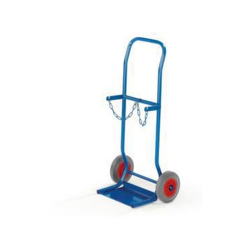 Flaschenkarre, Tragl. 100kg, 2x10l  Flasche, m. Kette, RAL5010