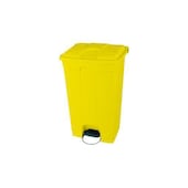 Tretabfallbehälter, 1x90l, HxBxT 820x500x412mm, Korpus PP gelb