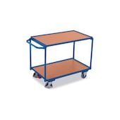 Tischwagen, Tragl. 250kg, 2 Etage(n), Ladefl. LxB 835x490mm, Holzetage