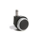 Bürostuhlrollen, f. alle Hartböden, grau, Gehäuse schwarz, Stift 10mm