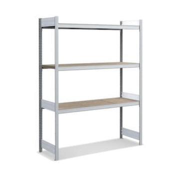 Weitspannregal, Grundfeld, HxBxT 2000x1562x524mm, Stützen verzinkt