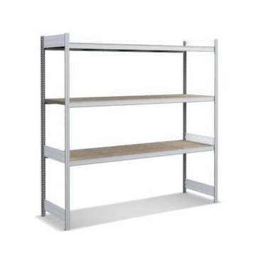 Weitspannregal, Grundfeld, HxBxT 2000x2066x624mm, Stützen verzinkt