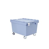 Rechteckbehälter, HxLxB 453x800x600mm, 114l, PP, blau, Wände geschlossen