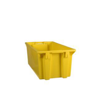 Drehstapelbehälter, HxLxB 300x800x400mm, 70l, PP, gelb, Wände geschlossen
