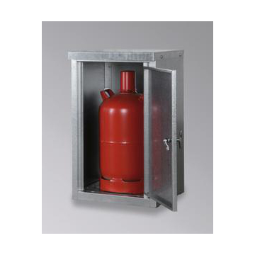 Gasflaschenschrank, f. 1x11kg Flasche, HxBxT 750x460x400mm, m. Dach