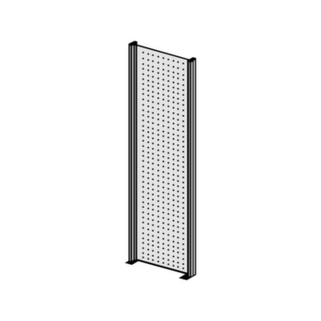Seitenwand, f. Steckregal, HxT 2000x400mm, verzinkt, Lochblech