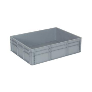 Euronorm-Stapelbehälter,HxLxB 220x800x600mm,87l,PP,grau,Wände geschlossen
