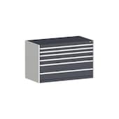 Schubladenschrank, HxBxT 800x1300x750mm, 6 Schublade(n), Normallastauszug