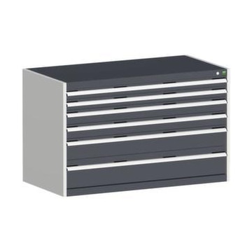 Schubladenschrank, HxBxT 800x1300x750mm, 6 Schublade(n), Normallastauszug