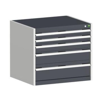 Schubladenschrank, HxBxT 700x800x525mm, 5 Schublade(n), Normallastauszug