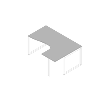 Winkel-Schreibtisch,HxBxT 730x1600x1200mm,Platte grau,Vertiefung rechts