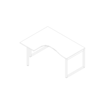 Winkel-Schreibtisch,HxBxT 730x1600x1200mm,Platte weiß,Vertiefung links