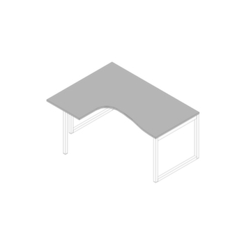 Winkel-Schreibtisch,HxBxT 730x1600x1200mm,Platte grau,Vertiefung links