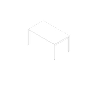 Schreibtisch, HxBxT 755x1400x800mm, Platte weiß, 4-Fuß weiß