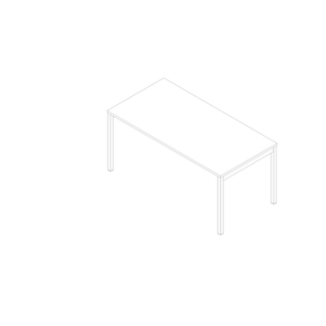 Schreibtisch, HxBxT 755x1600x800mm, Platte weiß, 4-Fuß weiß