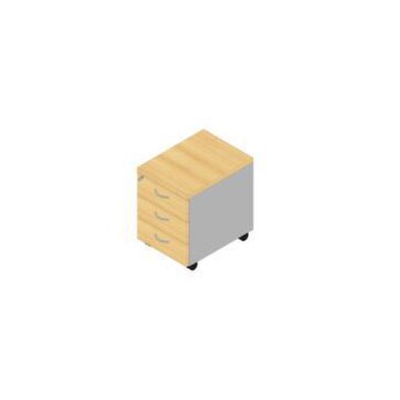 Rollcontainer, HxBxT 580x420x560mm, 3 Schublade(n), Zentralverschl.