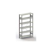 Aktenregal, Grundfeld, HxBxT 1850x1056x336mm, Fachlast 80kg, 6xStahlboden