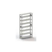 Aktenregal, Grundfeld, HxBxT 2500x1256x336mm, Fachlast 80kg, 8xStahlboden
