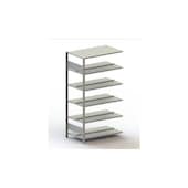 Aktenregal, Anbaufeld, HxBxT 1850x1006x636mm, Fachlast 80kg, 6xStahlboden