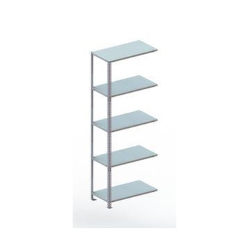 Lagerregal, Anbaufeld, HxBxT 2000x752x404mm, Fachlast 100kg, 5xStahlboden