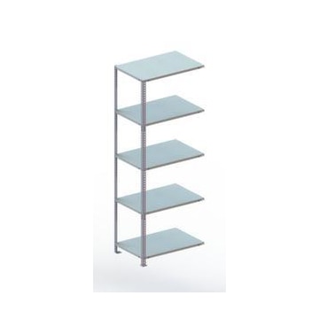 Lagerregal, Anbaufeld, HxBxT 2000x752x504mm, Fachlast 100kg, 5xStahlboden