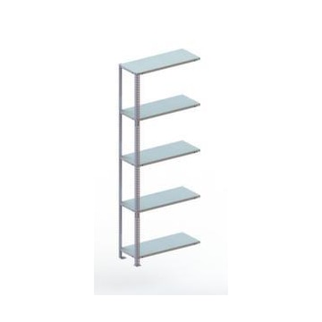 Lagerregal, Anbaufeld, HxBxT 2000x752x304mm, Fachlast 100kg, 5xStahlboden