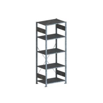 Systemregal,Grundfeld,CLIP,HxBxT 2000x806x536mm,Fachl. 100kg,5xStahlboden