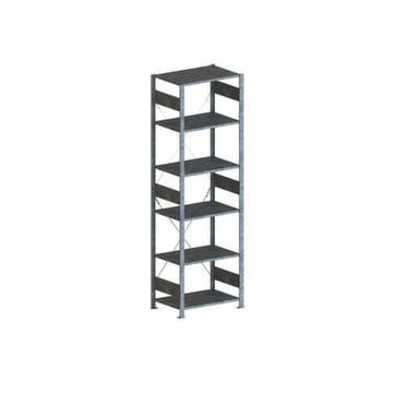 Systemregal,Grundfeld,CLIP,HxBxT 2500x806x536mm,Fachl. 100kg,6xStahlboden