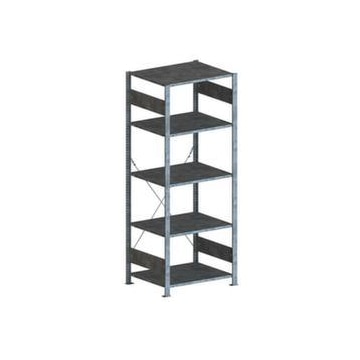 Systemregal,Grundfeld,CLIP,HxBxT 2000x806x636mm,Fachl. 100kg,5xStahlboden